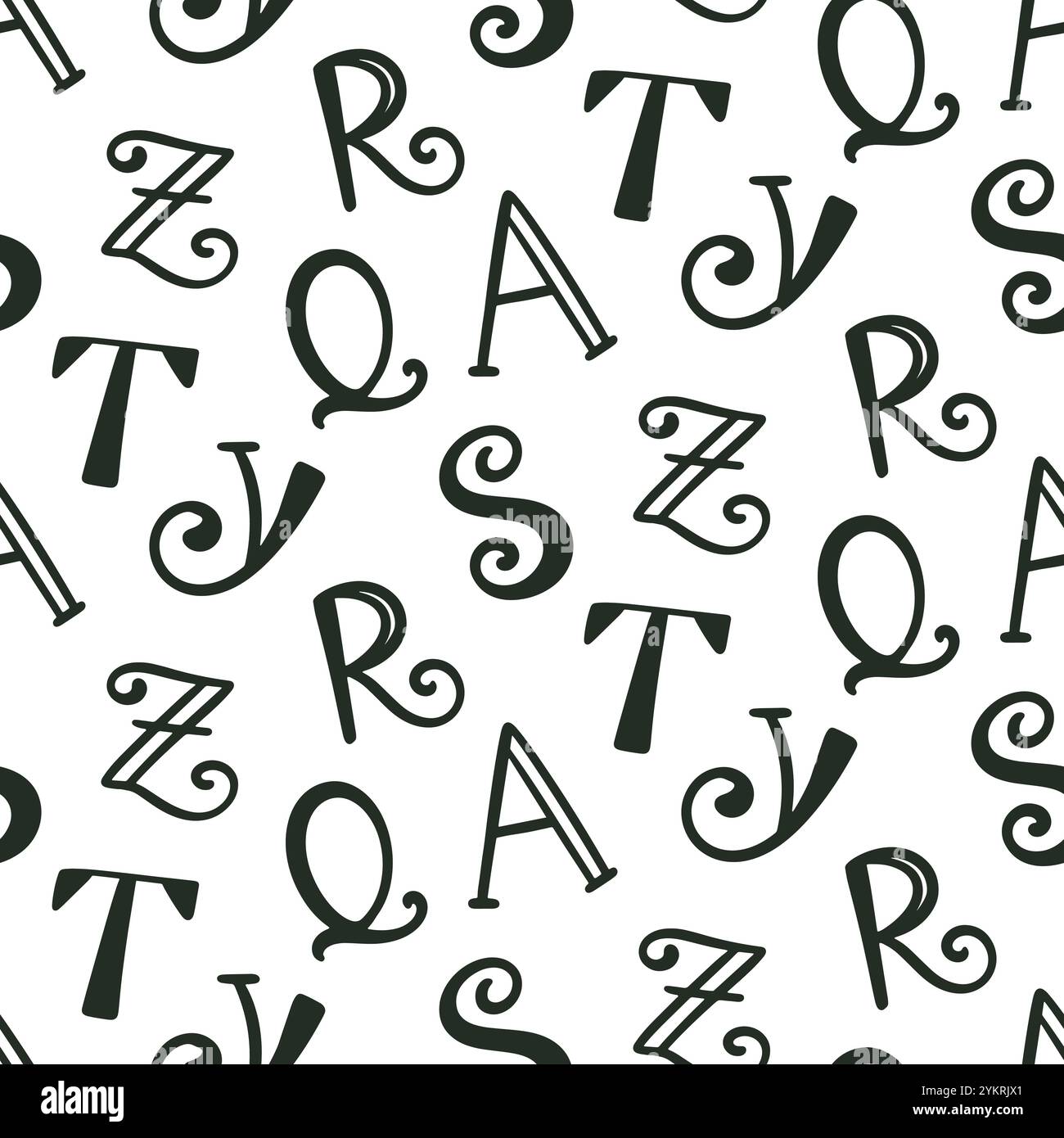 Sfondo con motivo senza cuciture ABC delle lettere degli album di ritagli Illustrazione Vettoriale