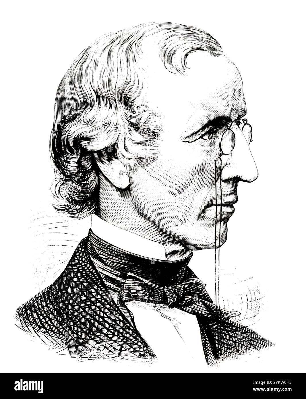 Jeffries Wyman, 1814 - 1874, anatomista americano, curatore e professore Foto Stock