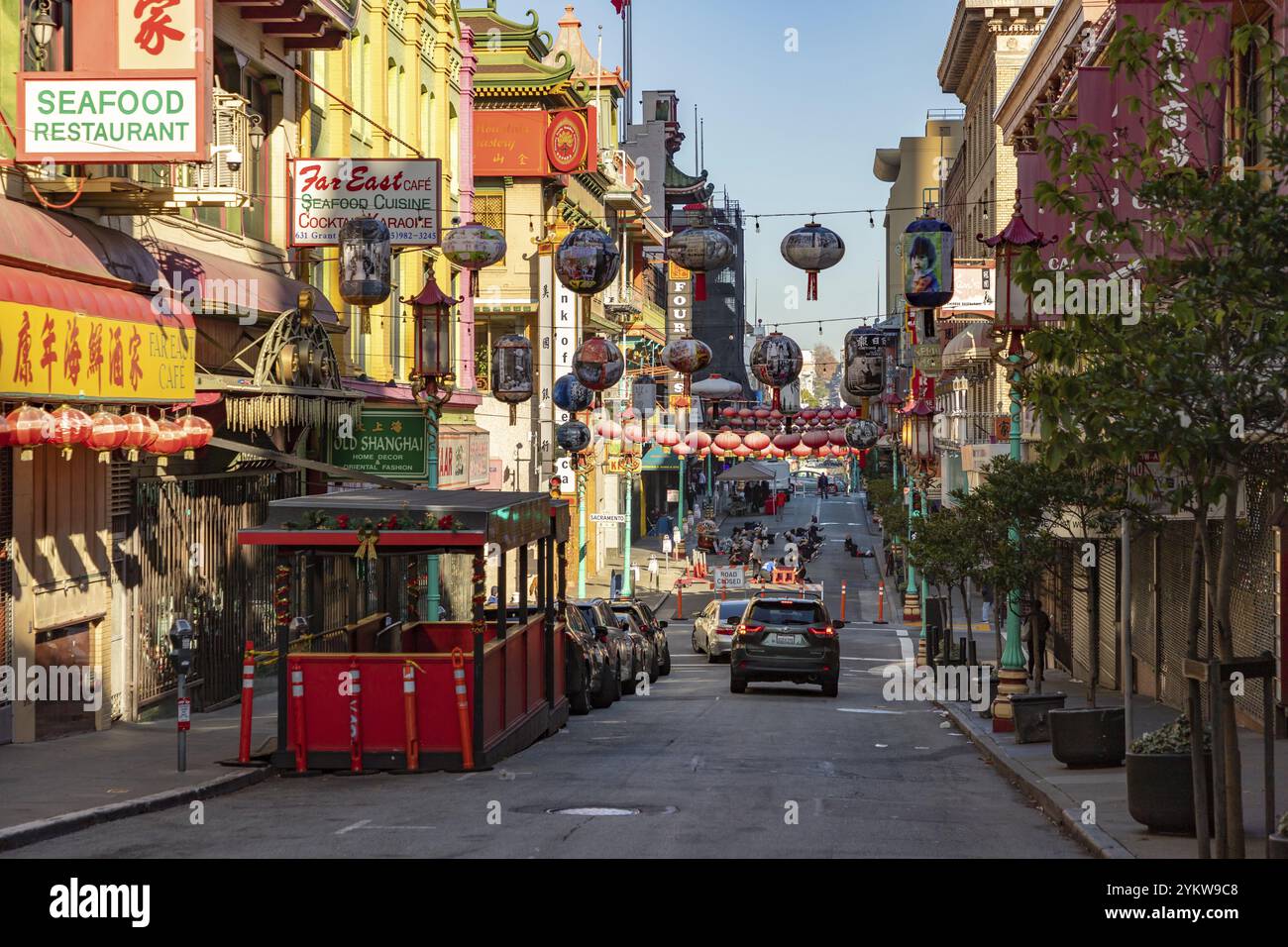 Una foto di Chinatown a San Francisco Foto Stock