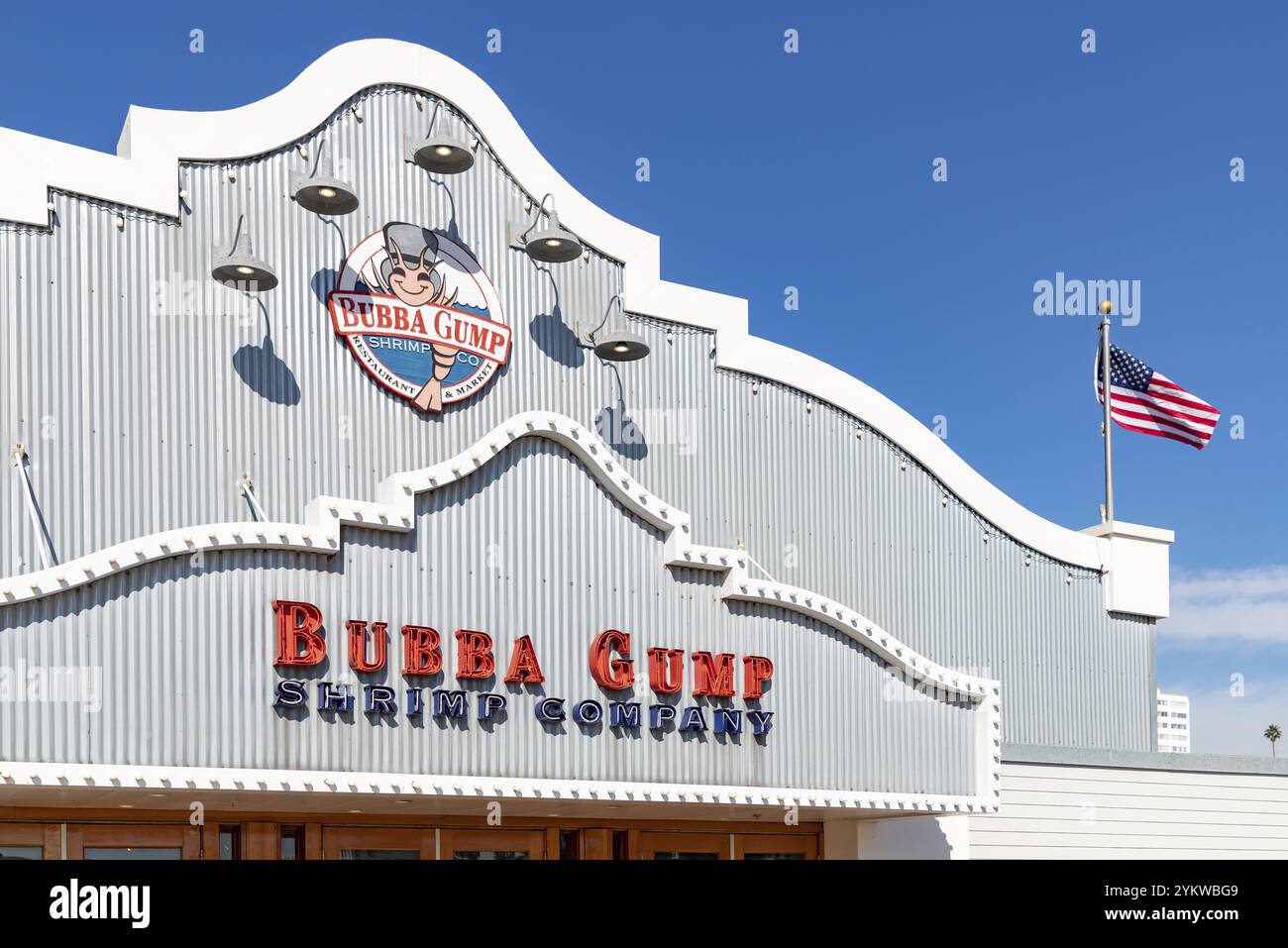 Una foto di un ristorante della Bubba Gump Shrimp Company Foto Stock