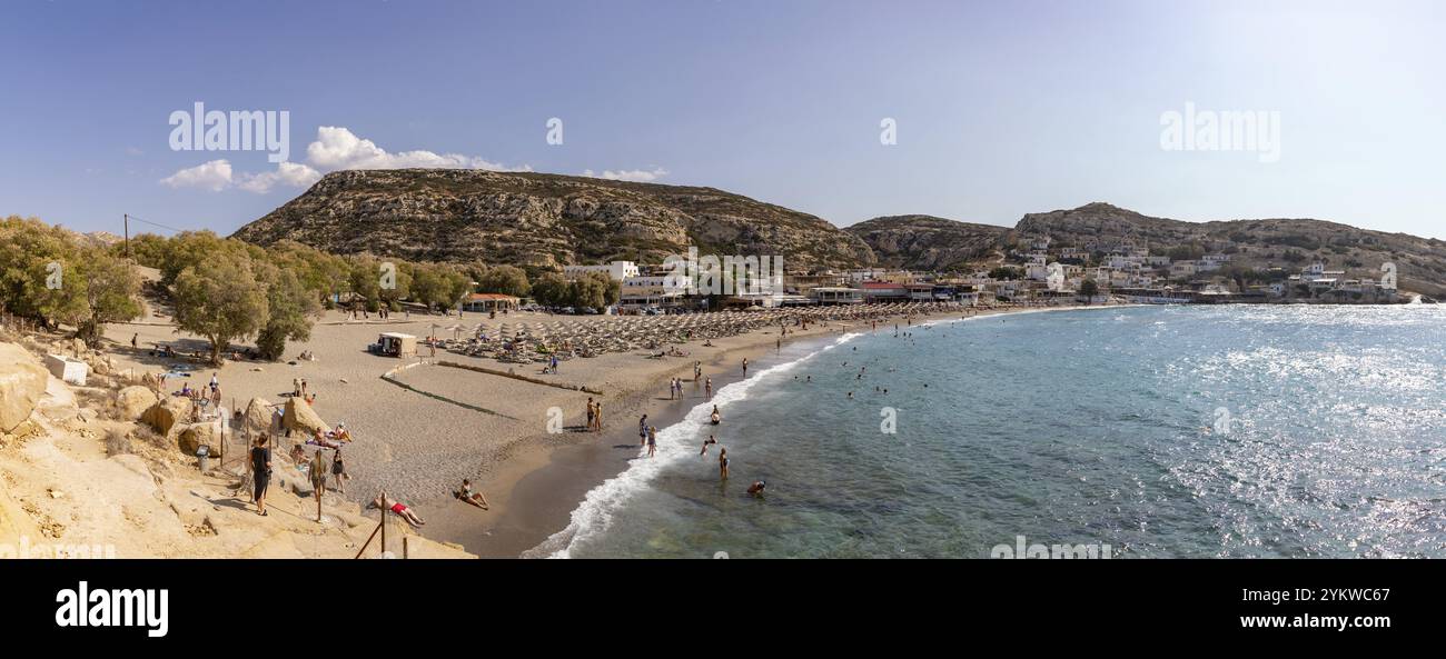 Una foto di Matala Beach Foto Stock