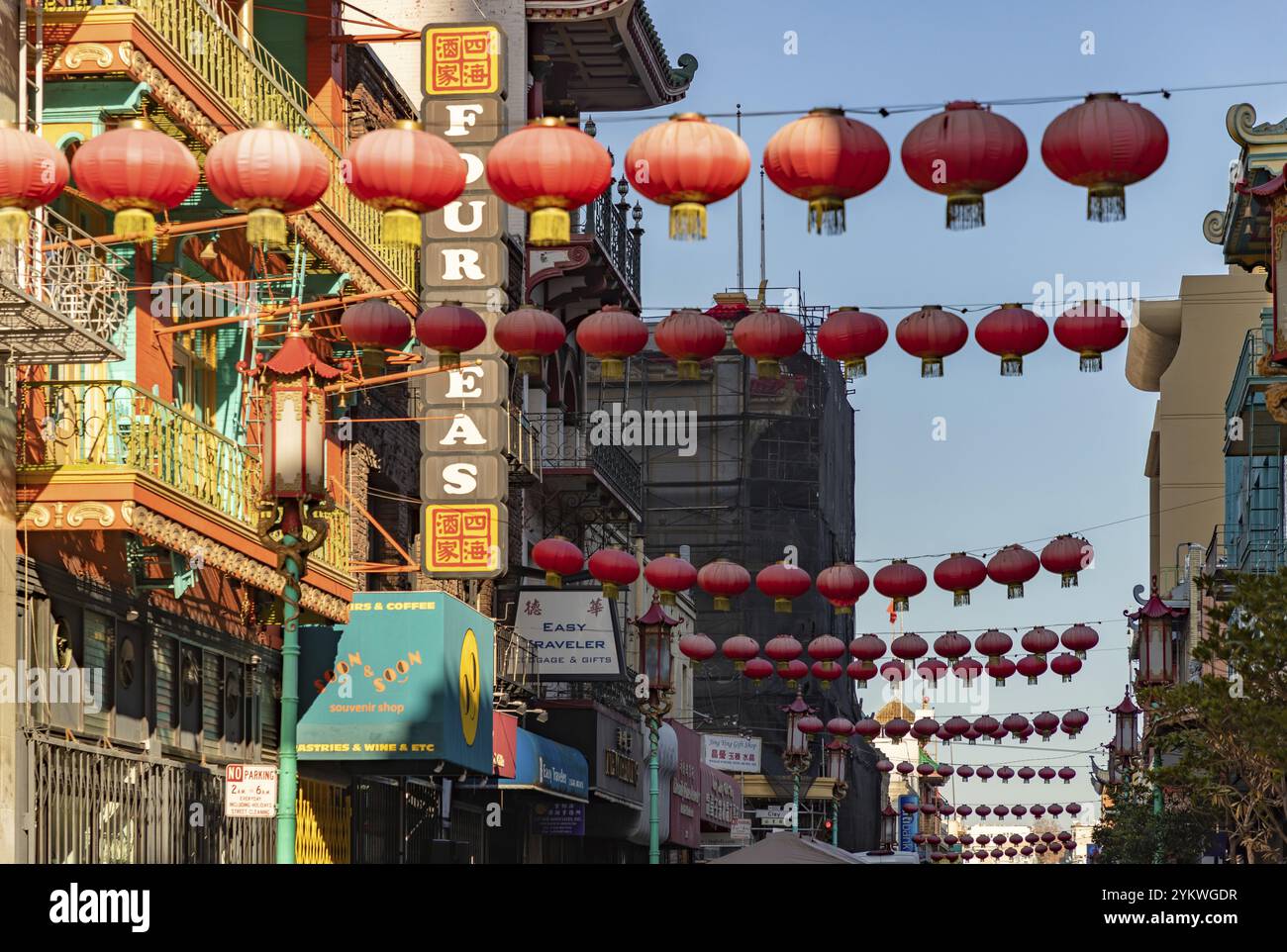 Una foto di Chinatown a San Francisco Foto Stock