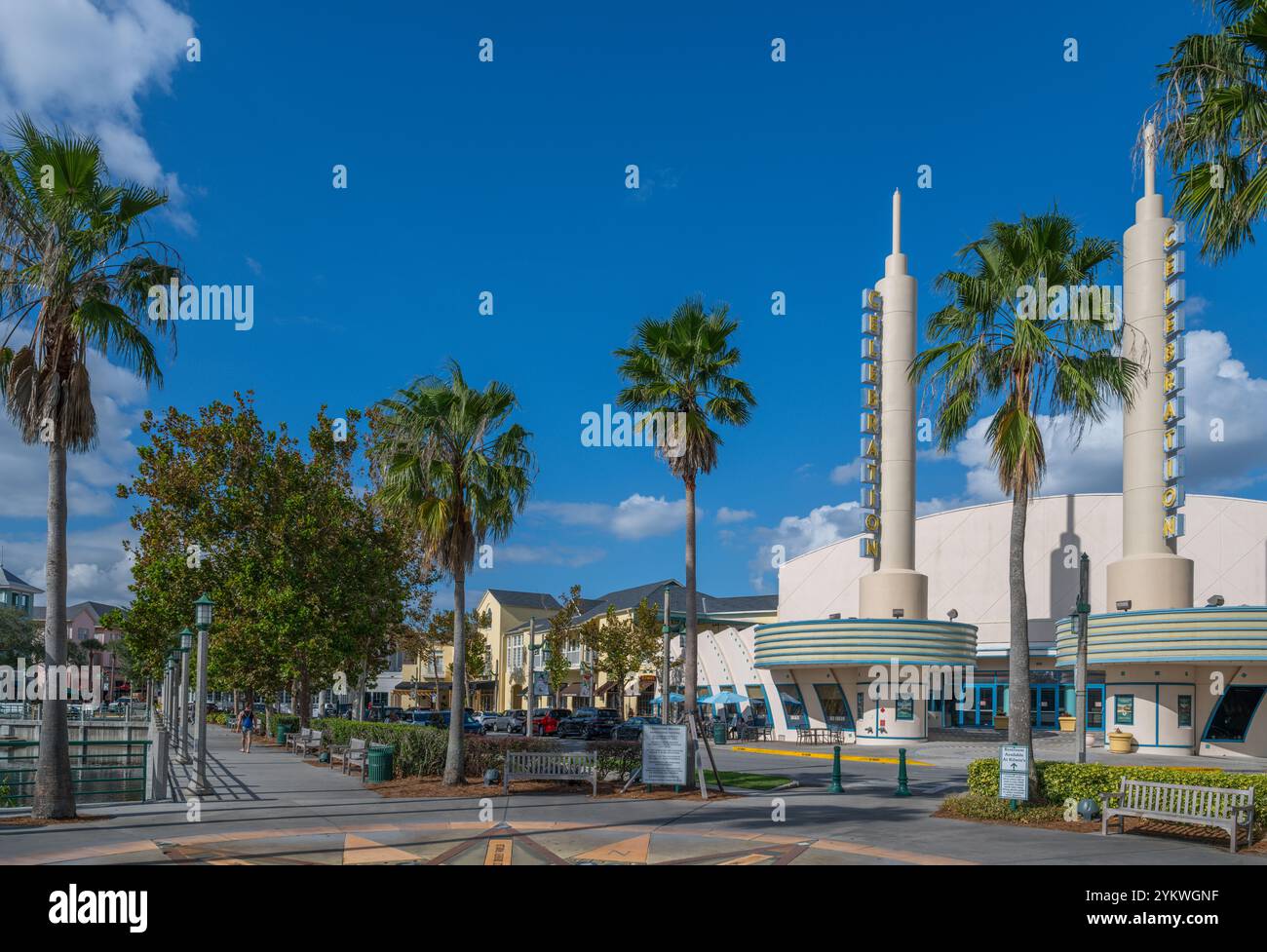 The Celebration Movie Theater, Celebration, Orlando, Florida, USA Foto Stock