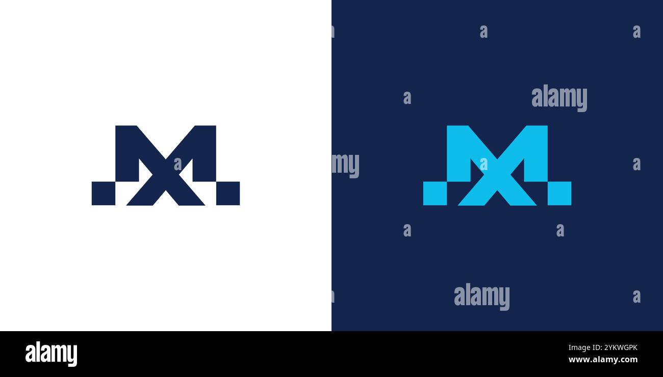 Design moderno e robusto con logo MX Illustrazione Vettoriale