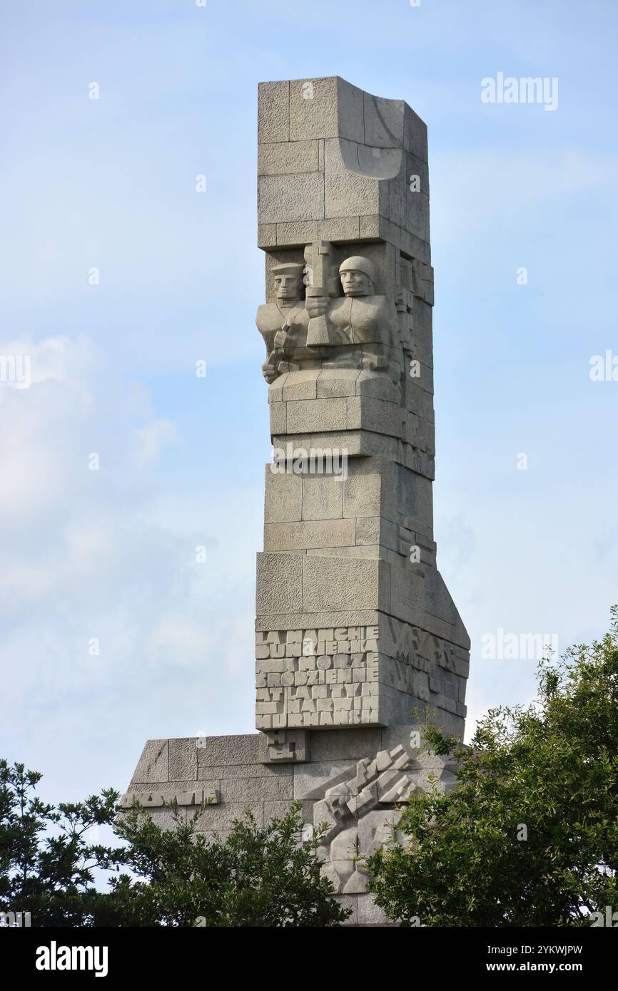 Westerplatte Monument, Monument to the Defenders of the Coast, Pomnik Obrońców Wybrzeża, Gdańsk, Westerplatte Peninsula, Polonia, Europa Foto Stock