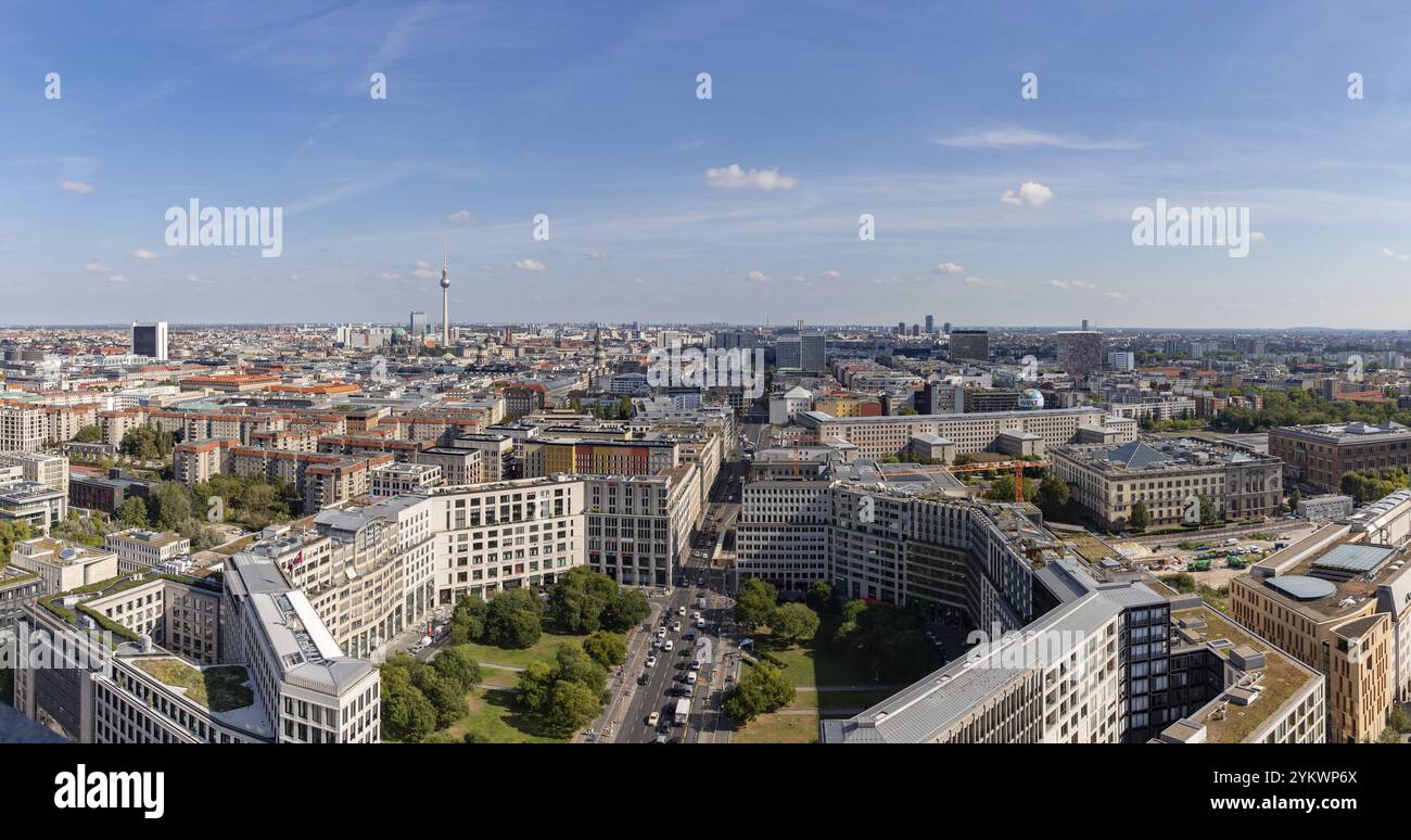 Una foto della città di Berlino vista dalla cima della Potsdamer Platz Foto Stock