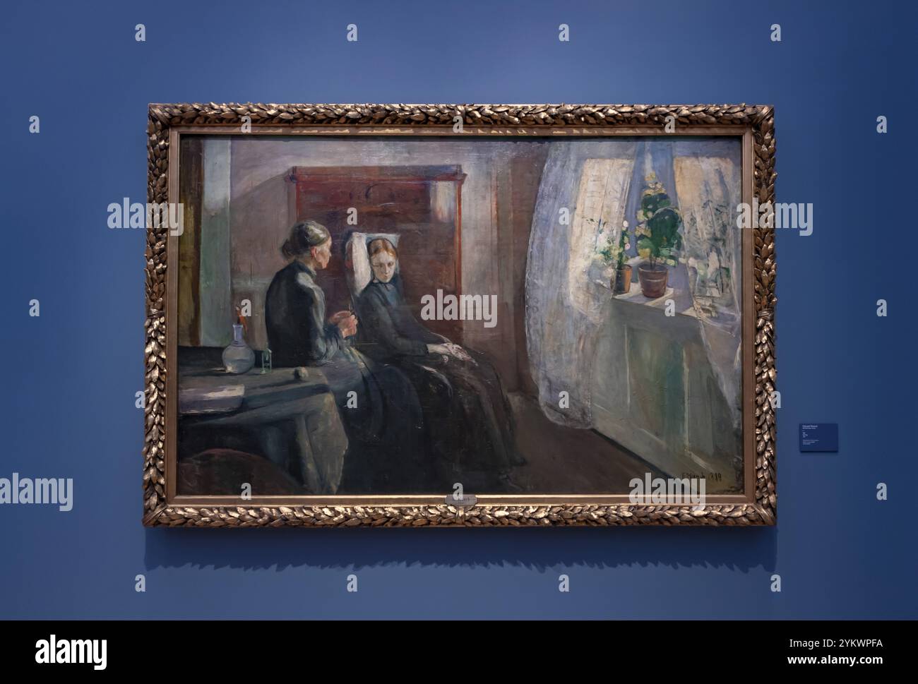 Un quadro del dipinto di primavera, creato da Edward Munch nel 1889, alla mostra Collezione del Museo Nazionale di Oslo Foto Stock