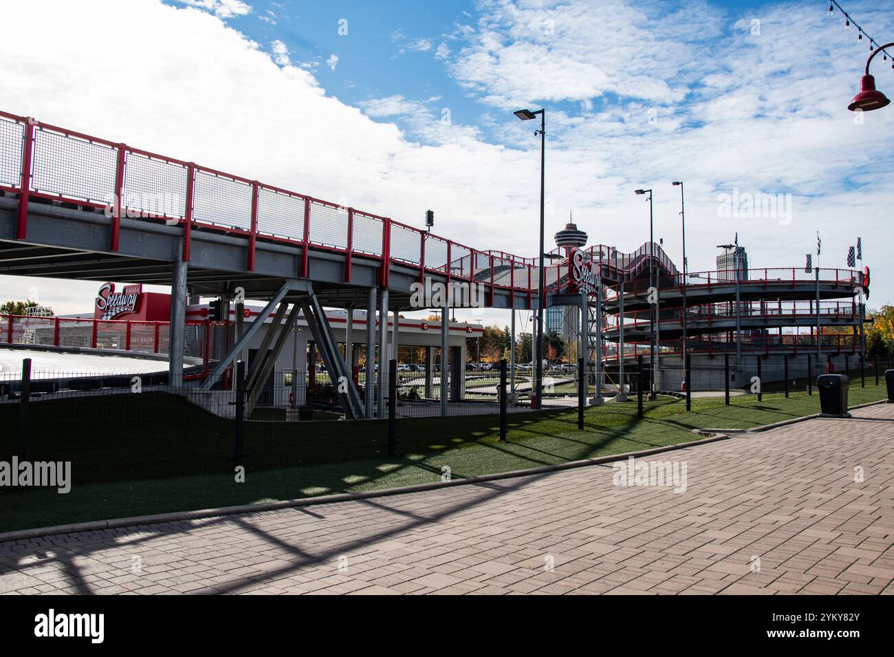 Autodromo Niagara Speedway su Cliffton Hill a Niagara Falls, Ontario, Canada Foto Stock