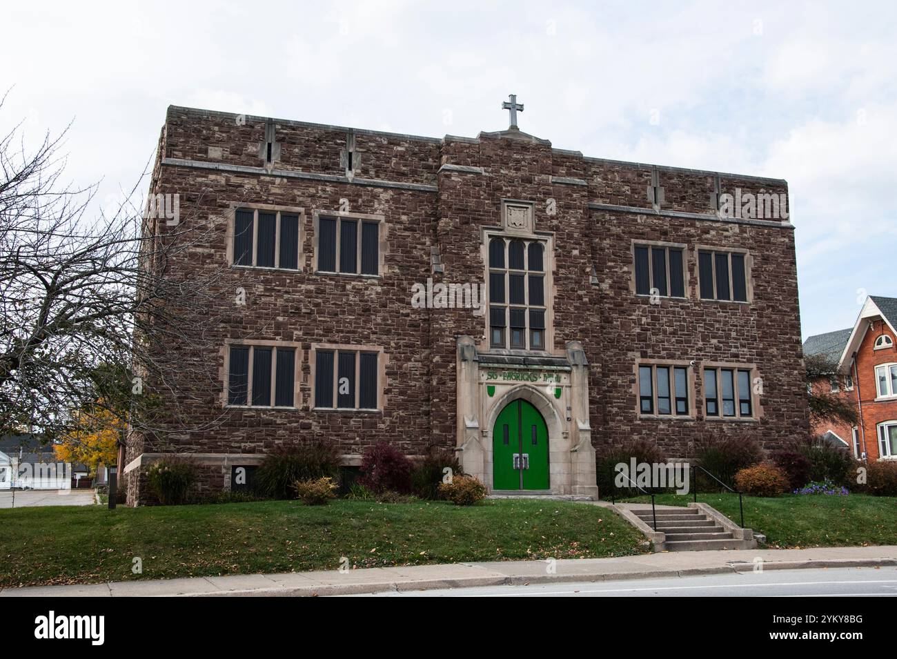 St. Patrick's Hall su Victoria Avenue nel Queen Street District, Niagara Falls, Ontario, Canada Foto Stock