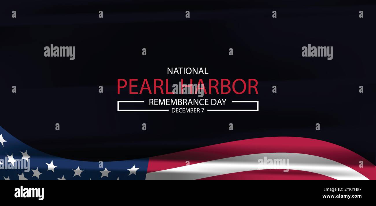 In onore dello scorso 7 dicembre e del National Pearl Harbor Remembrance Day Illustrazione Vettoriale