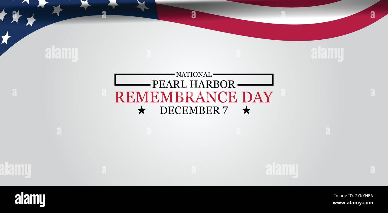 In onore dello scorso 7 dicembre e del National Pearl Harbor Remembrance Day Illustrazione Vettoriale