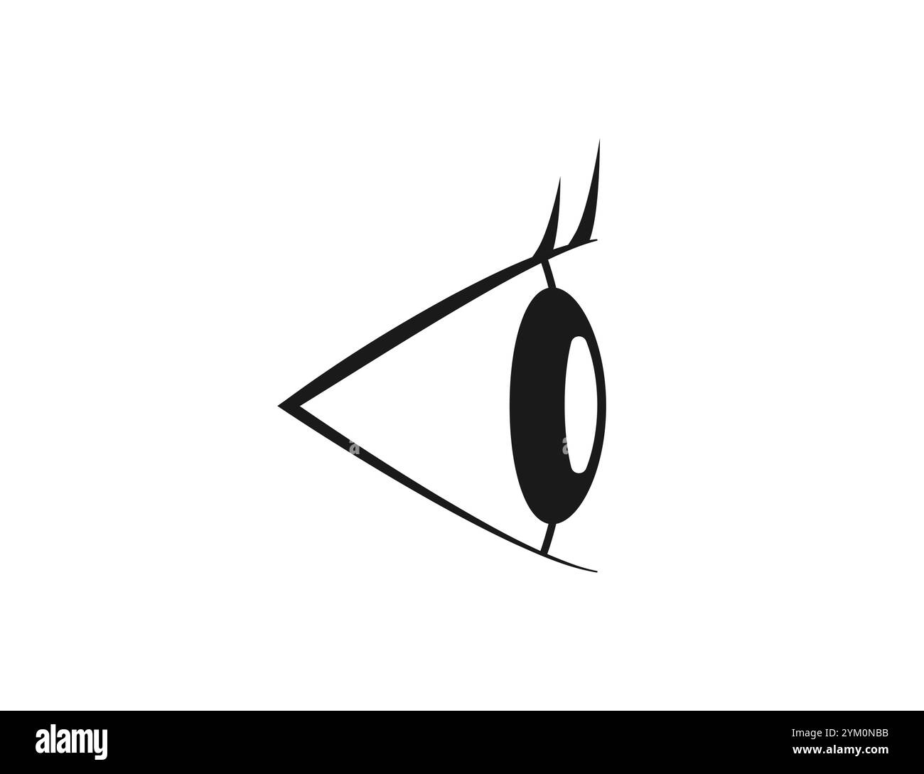 Lato occhi, vedere, icona visione. Illustrazione vettoriale. Illustrazione Vettoriale