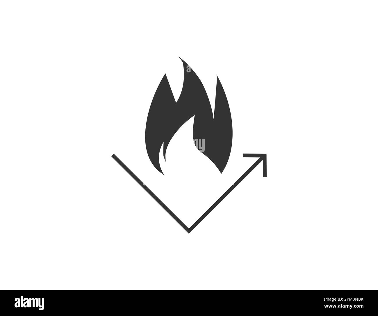 Nessun incendio consentito, icona a prova di fuoco. Illustrazione vettoriale. Illustrazione Vettoriale
