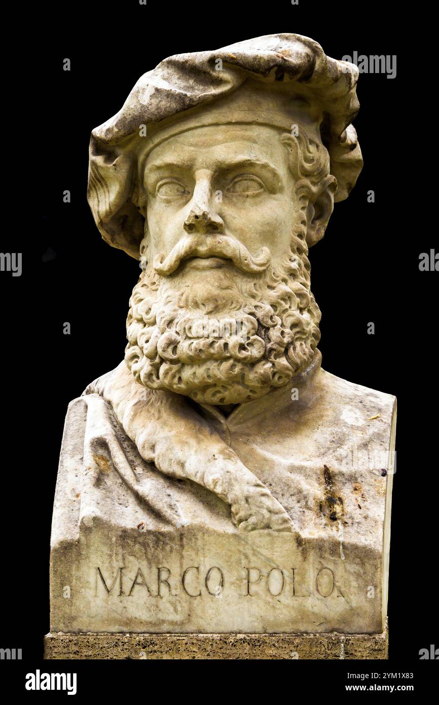 Marco Polo (1254 - 1324) - viaggiatore italiano, scrittore, ambasciatore e mercante, cittadino della Repubblica di Venezia Foto Stock