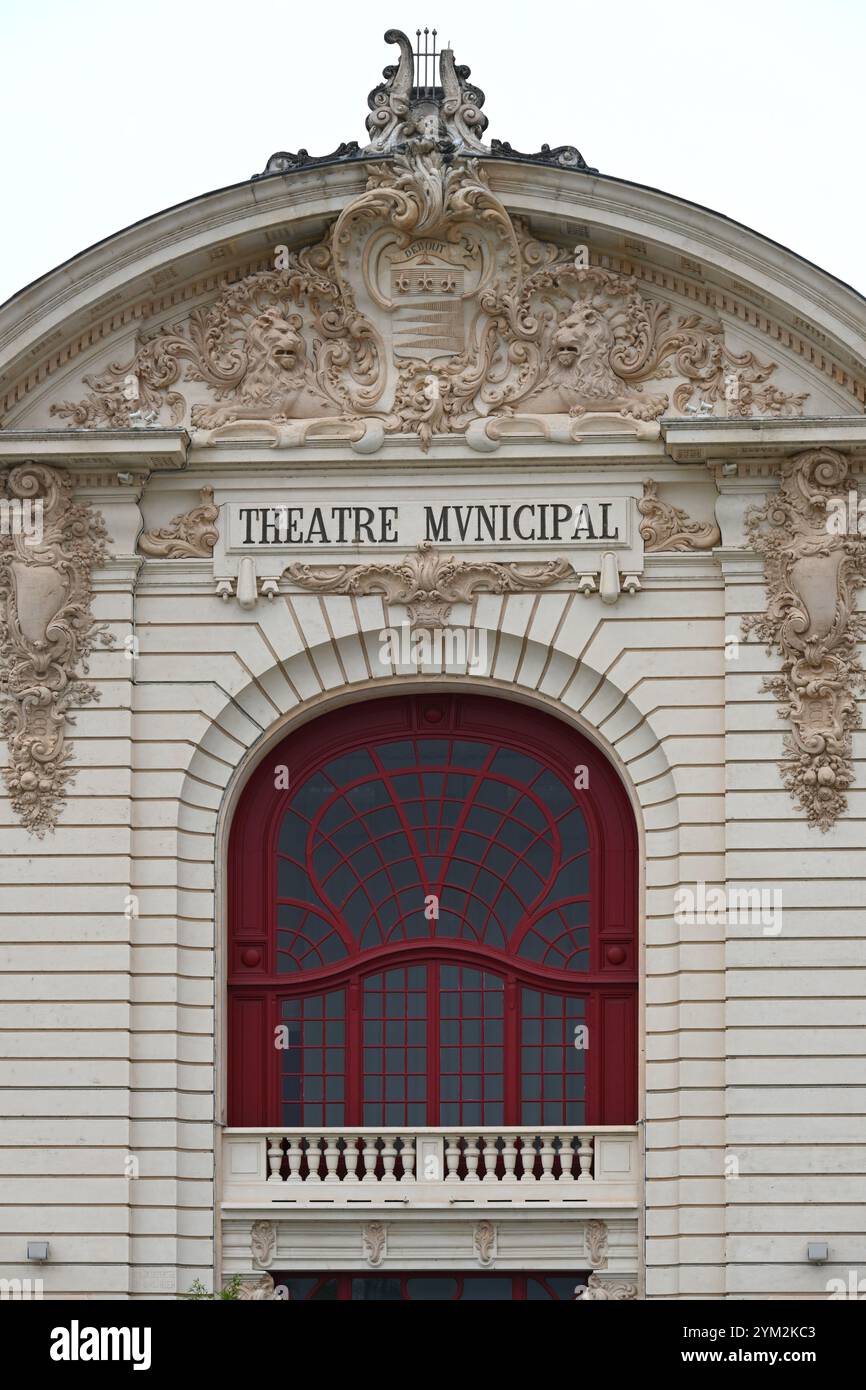 La Belle Epoque, Rococo o Art Nouveau Thêâtre Municipal de Castres, o Castres Municipal Theatre (1899-1904) di Joseph Galinier, Castres Tarn Francia Foto Stock