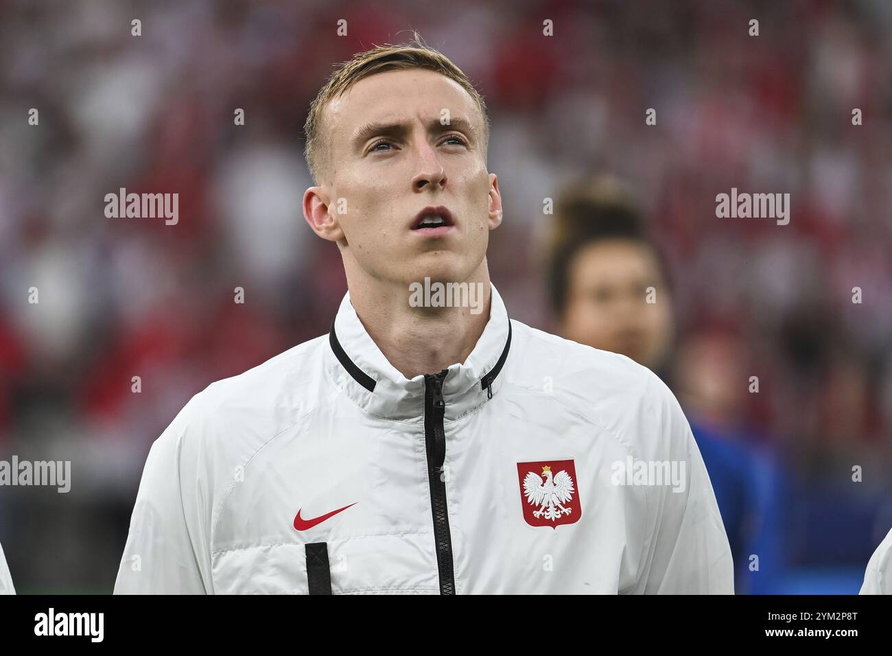 BERLINO, GERMANIA - 21 GIUGNO 2024: Incontro Euro 2024 Groupe D Polonia vs Austria 1:3. Adam Buksa Foto Stock
