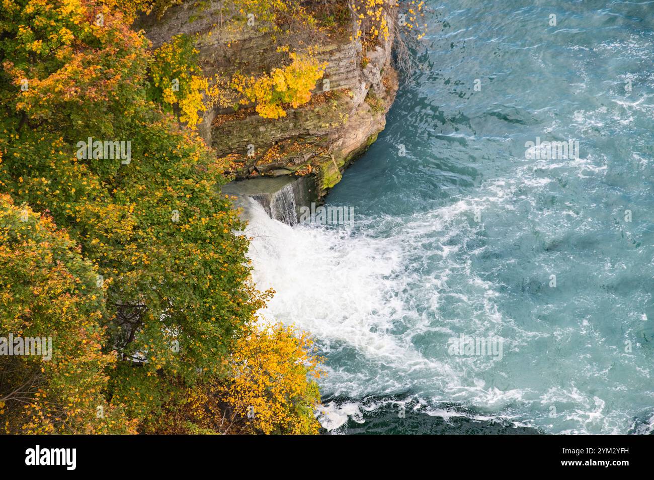 Acque turbolente bianche alle Cascate del Niagara, New York, Stati Uniti Foto Stock