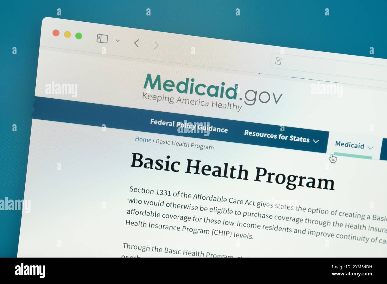 Ostersund, Svezia - 17 novembre 2024. Pagina Web Medicaid.gov. Medicaid è un finanziamento per servizi medici e sanitari per le persone con basso reddito Foto Stock