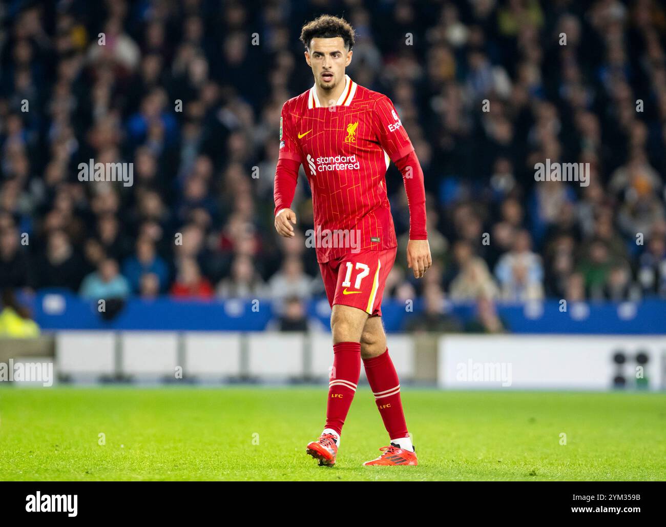 EFL Carabao Cup pareggio tra Brighton e Hove Albion e Liverpool all'American Express Stadium di Brighton, Regno Unito - 30 ottobre 2024 - Curtis Jones di Liverpool in azione durante la partita solo per uso editoriale. Niente merchandising. Per le immagini di calcio si applicano restrizioni fa e Premier League inc. Non è consentito l'utilizzo di Internet/dispositivi mobili senza licenza FAPL. Per ulteriori dettagli, contattare Football Dataco Foto Stock