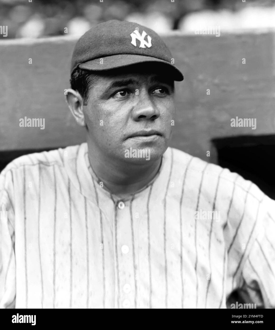 Giocatore professionista di baseball Babe Ruth Portrait, New York Yankees, 1922 Foto Stock