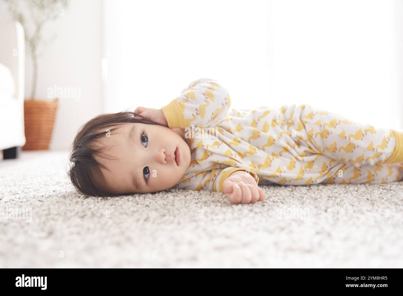 Sdraiato, bambino Foto Stock