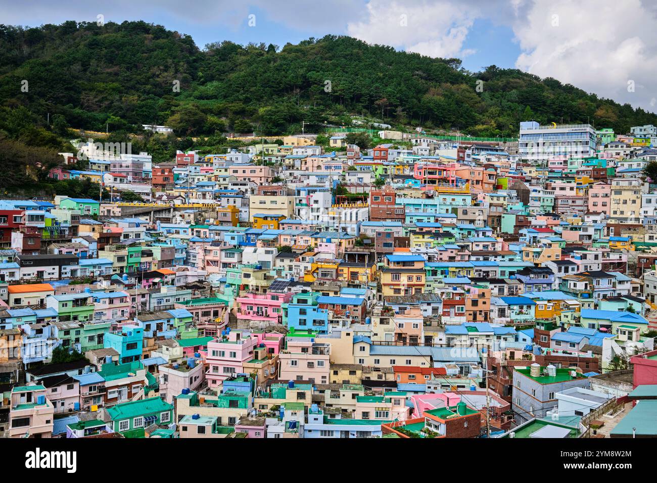 2024 settembre, villaggio culturale Gamcheon a Busan, Corea del Sud Foto Stock