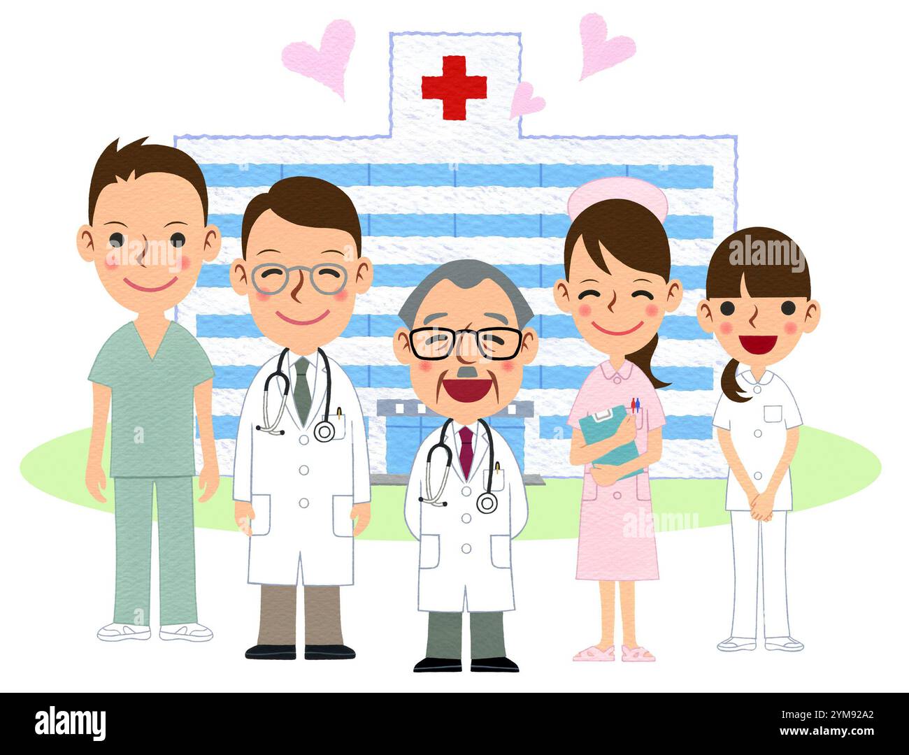 Ospedale e squadra medica Foto Stock