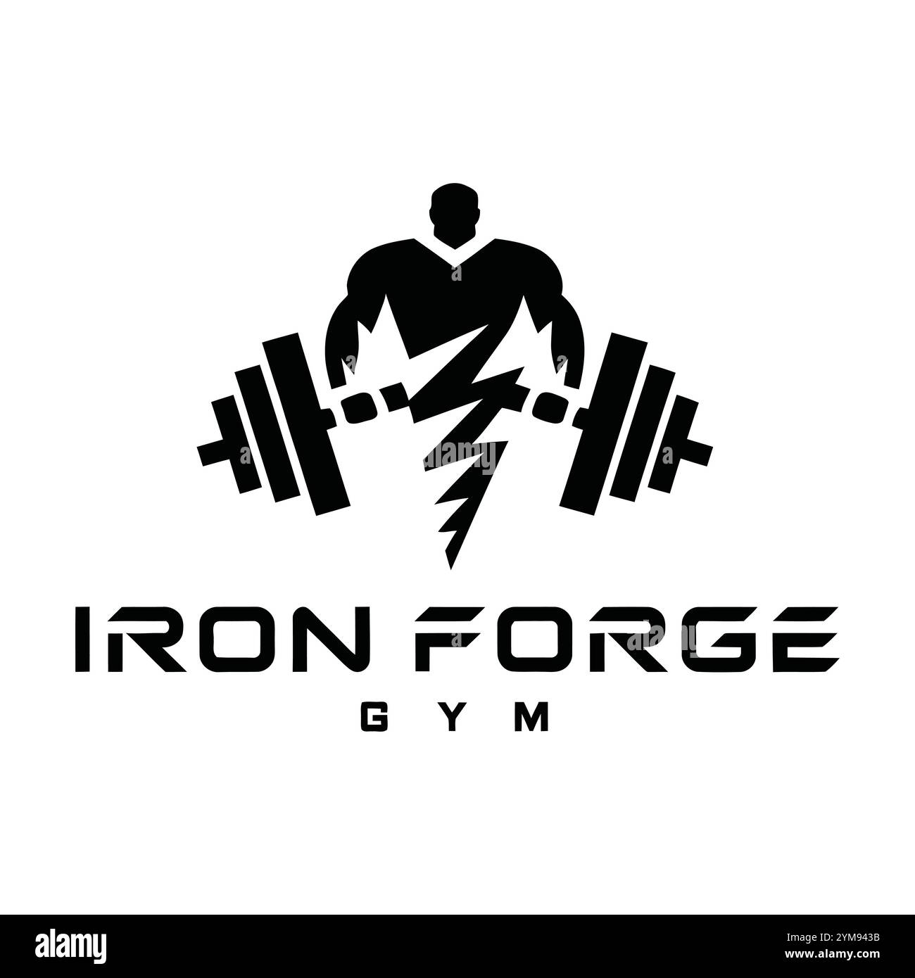 Logo palestra, logo fitness, logo allenamento, logo branding palestra, logo bodybuilding, logo salute, logo fitness logo, logo pesi, logo forza, logo logo DESIGN Illustrazione Vettoriale