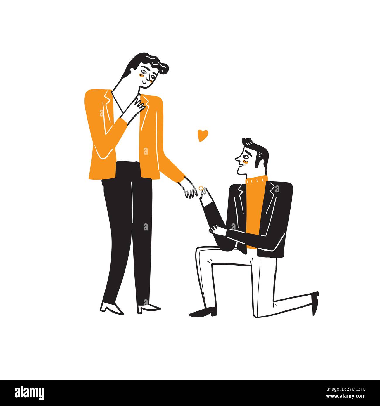 Coppie omosessuali che celebrano l'amore. Giorno delle valenze gay, matrimonio. Set vettoriale romantico. Famiglia LGBT, orgoglio, relazioni, fidanzato romantico, transgender. Illustrazione Vettoriale