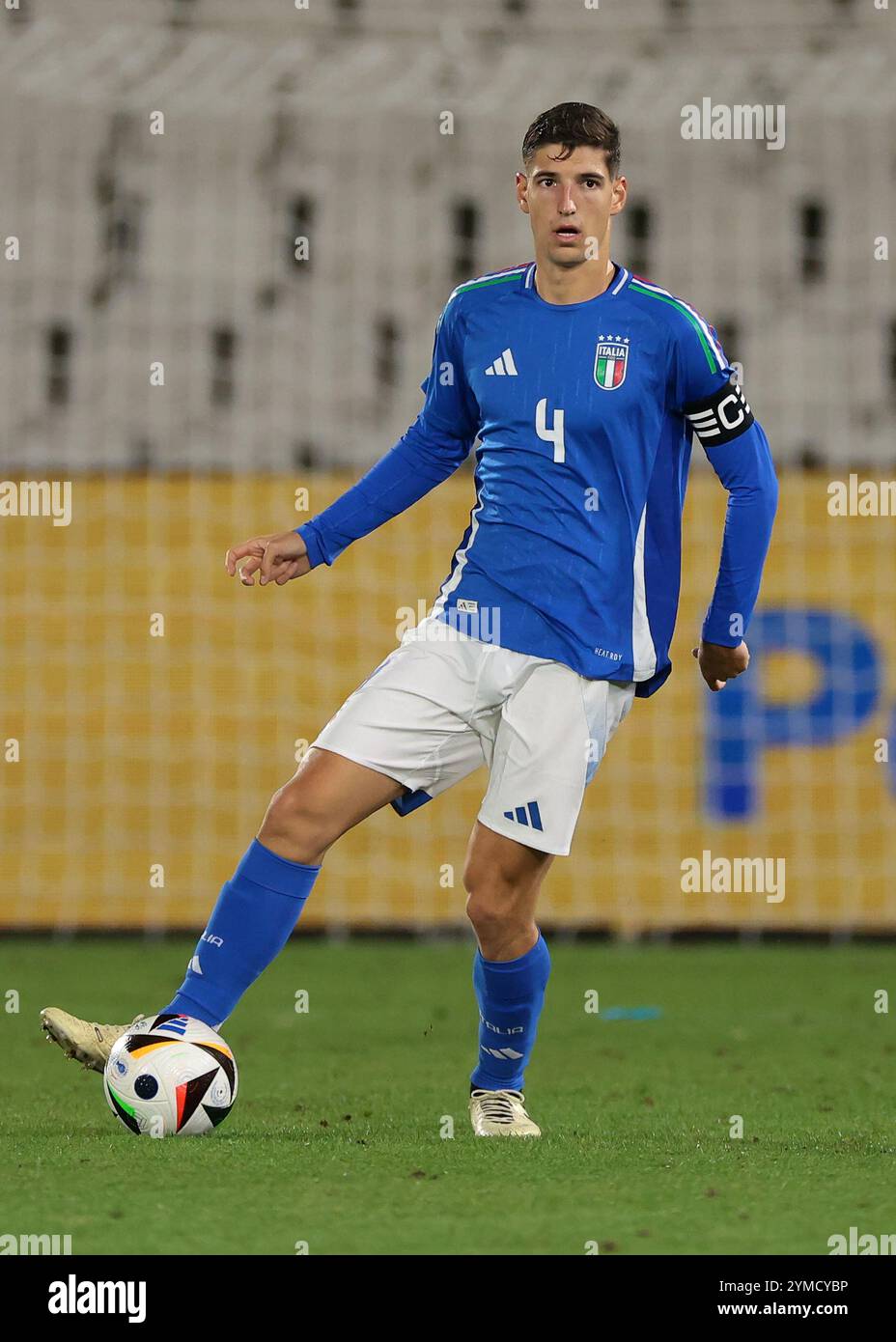 La Spezia, Italia. 19 novembre 2024. Matteo Prati dell'Italia durante l'amichevole internazionale allo Stadio Alberto picco, la Spezia. Il credito per immagini dovrebbe essere: Jonathan Moscrop/Sportimage Credit: Sportimage Ltd/Alamy Live News Foto Stock