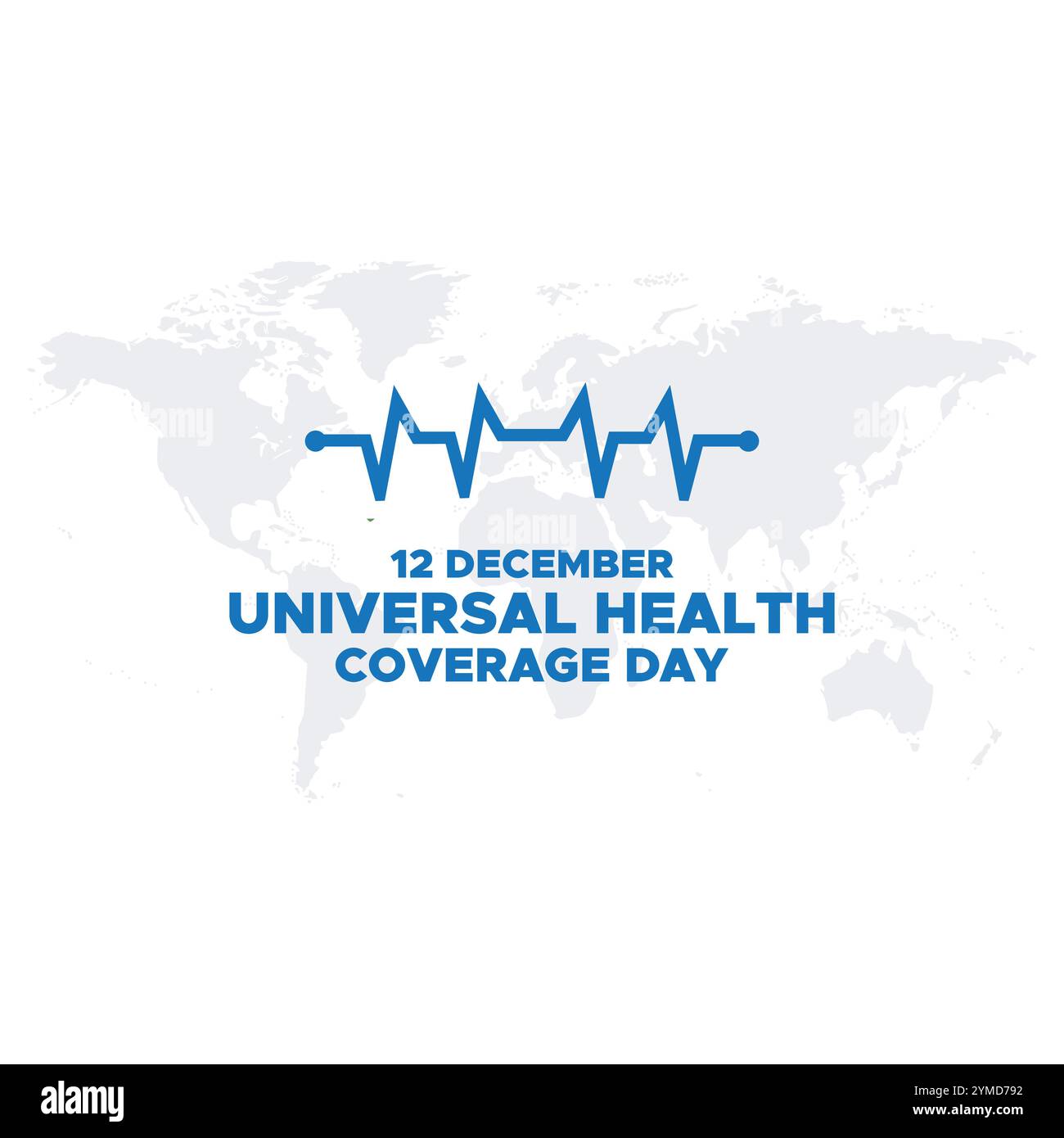 Universal Health Coverage Day, 12 dicembre, National Universal Health Coverage Day Celebration. design piatto. design del volantino.illustrazione piatta. Illustrazione Vettoriale