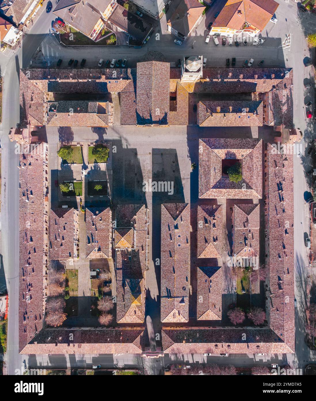 Servigliano (Marche, provincia di fermo). Vista sul centro storico Foto Stock