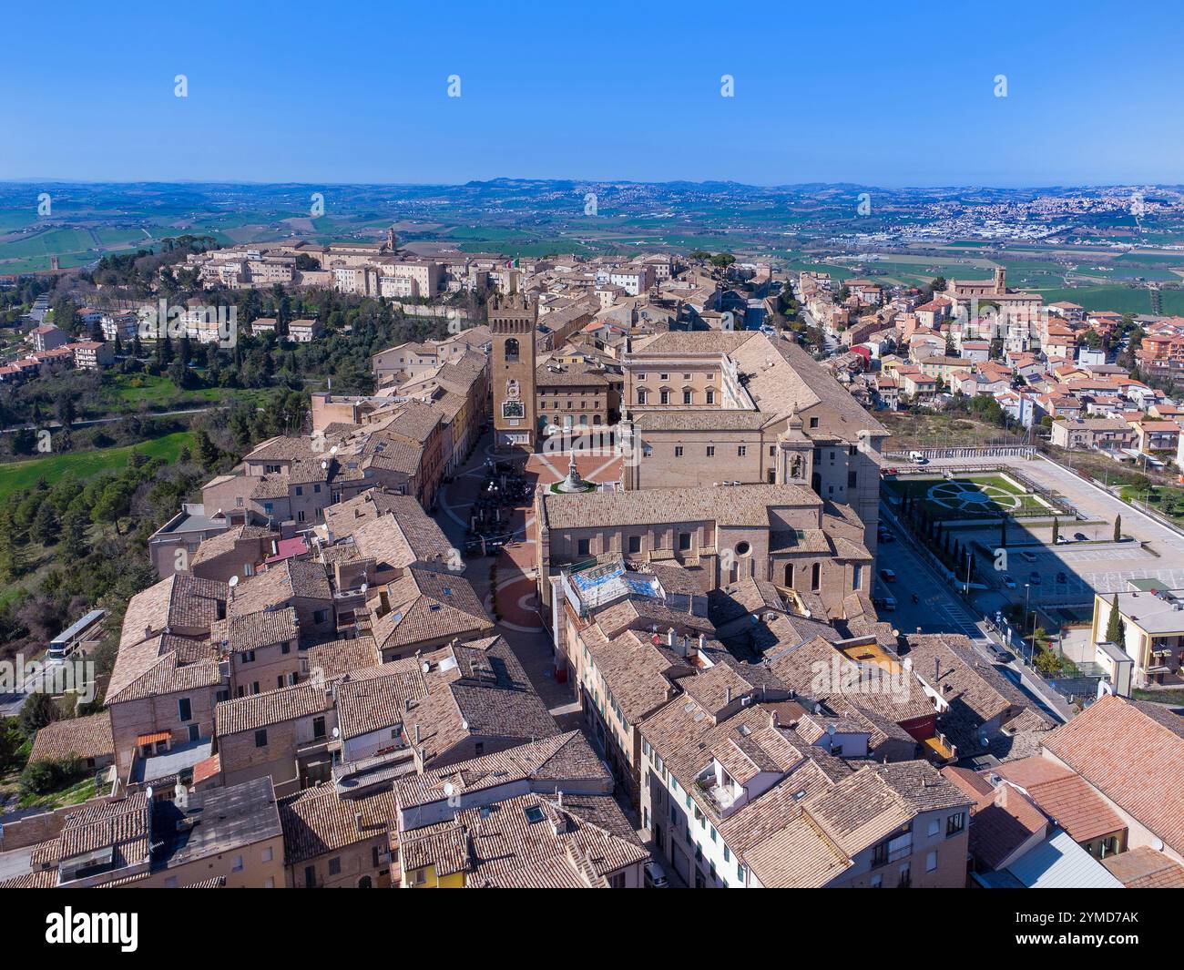 Recanati (Marche-provincia di Macerata). Centro storico Foto Stock