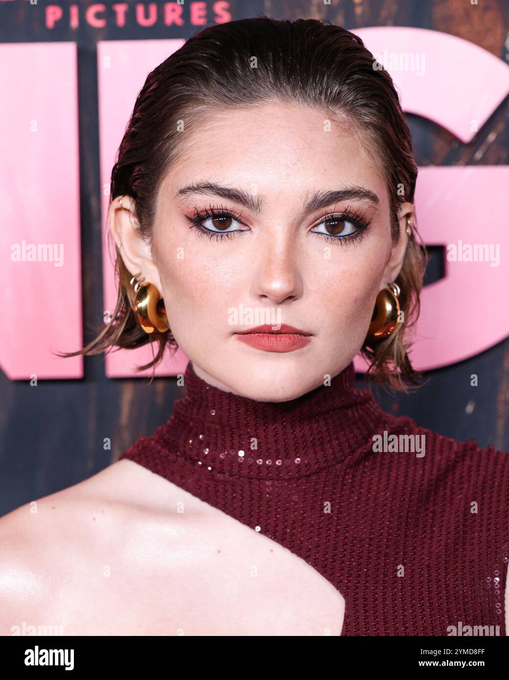 HOLLYWOOD, LOS ANGELES, CALIFORNIA, USA - 20 NOVEMBRE: Sophia Woodward arriva alla premiere di Los Angeles della Searchlight Pictures 'Nightbitch' tenutasi presso l'Academy of Motion Picture Arts Sciences - Linwood Dunn Theater il 20 novembre 2024 a Hollywood, Los Angeles, California, Stati Uniti. (Foto di Xavier Collin/Image Press Agency) Foto Stock