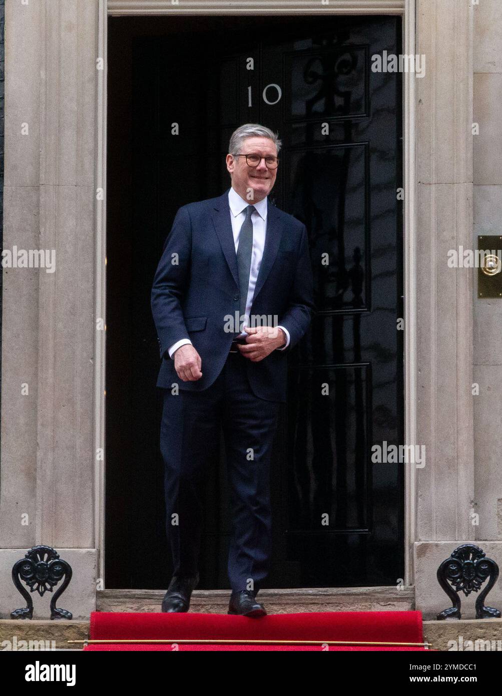 Londra, Inghilterra, Regno Unito. 21 novembre 2024. Il primo ministro britannico KEIR STARMER dà il benvenuto al presidente dell'Indonesia Prabowo Subianto al 10 di Downing Street. (Credit Image: © Tayfun Salci/ZUMA Press Wire) SOLO PER USO EDITORIALE! Non per USO commerciale! Foto Stock