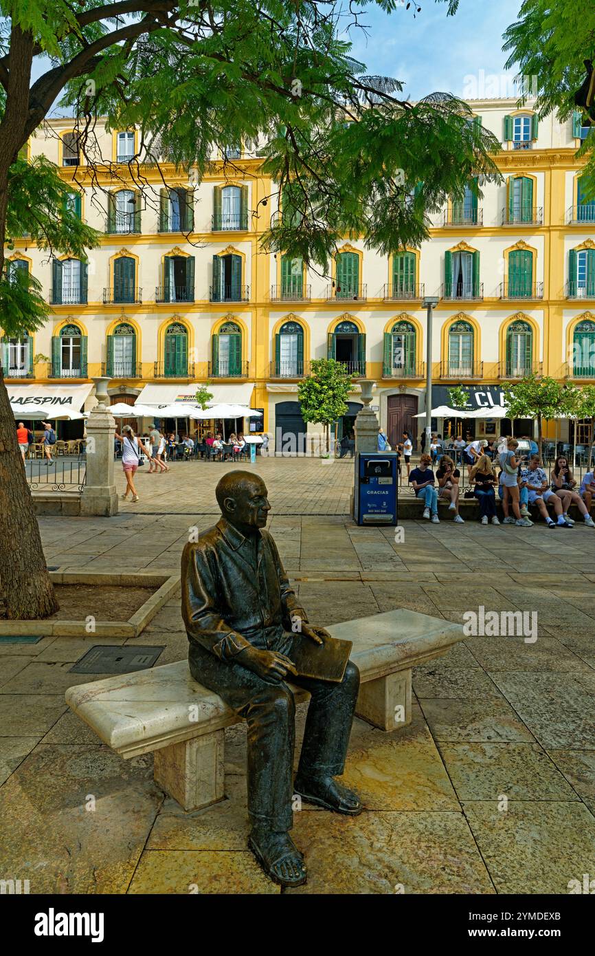 Estatua de Picasso, statua di Picasso Foto Stock