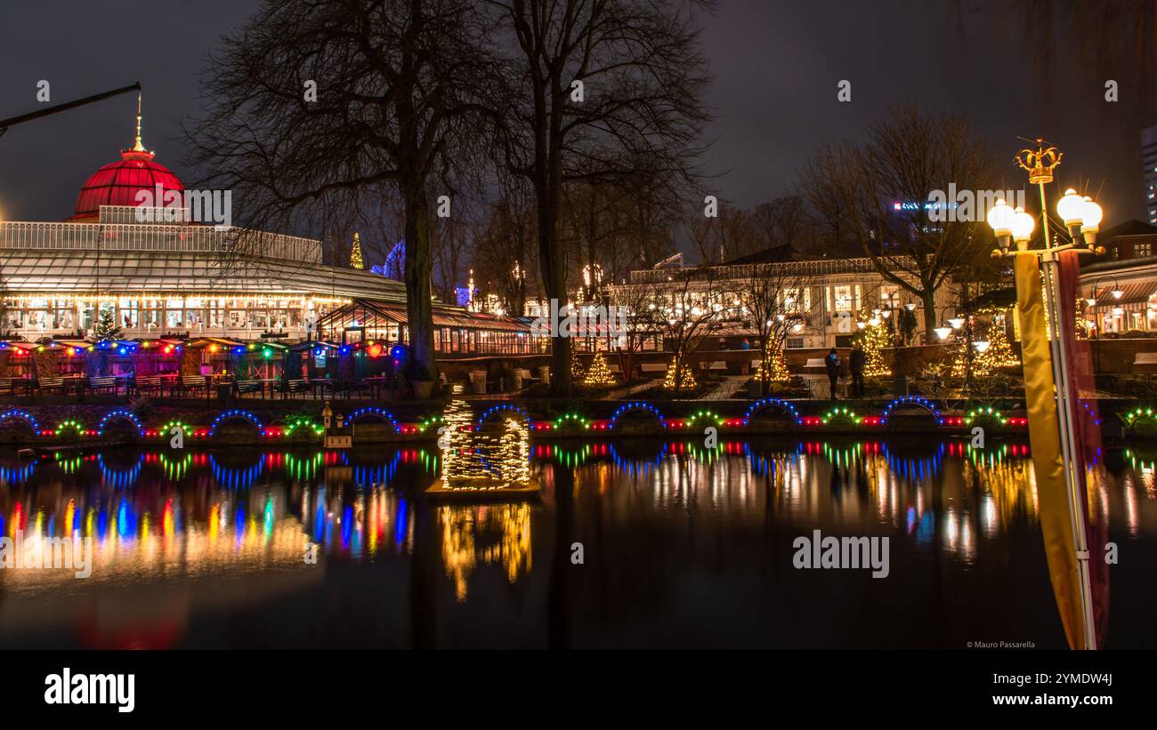 Paesaggi intorno a Copenaghen, giardini di Tivoli e castello di Kronborg (Amleto), Danimarca. Foto Stock