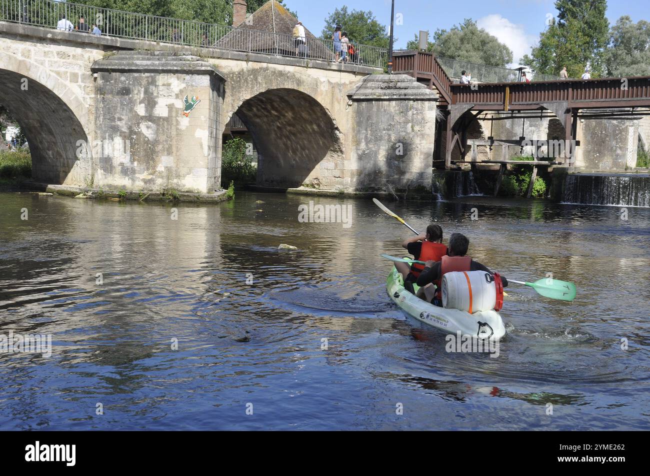 Ponte di Moret-sur-Loing Foto Stock