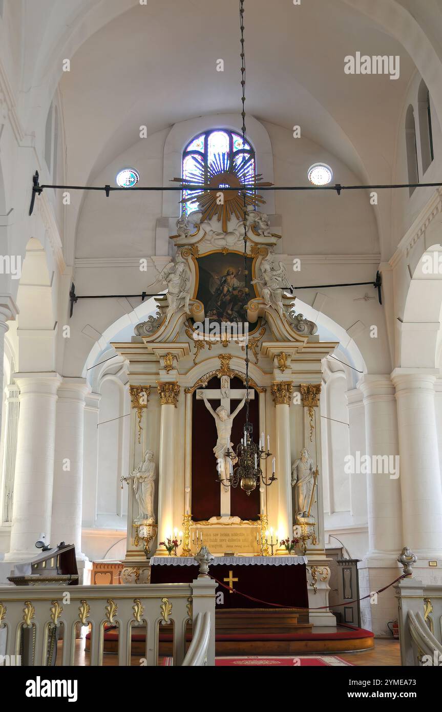 St Chiesa di Giovanni, Svētā Jāņa Evaņģēliski luteriskā baznīca, riga, Lettonia, Europa Foto Stock