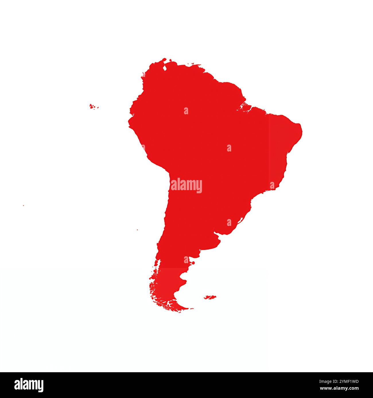 Mappa del continente Sud America Illustrazione Vettoriale