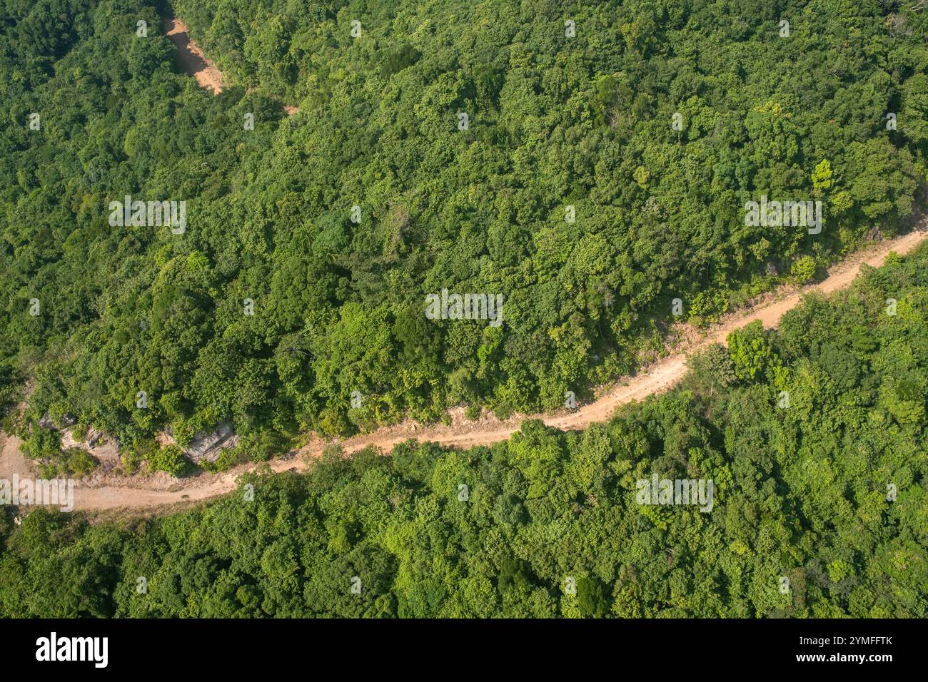 Dirt Track Road sull'isola di Hon Thom Phu Quoc Island Vietnam Foto Stock