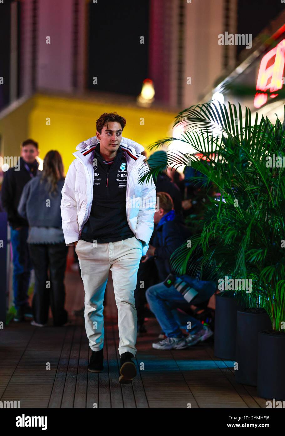 Durante la Formula 1 Heineken Silver Las Vegas Grand Prix 2024, 22° round del Campionato del mondo di Formula 1 2024 dal 21 al 23 novembre 2024 sul Las Vegas Strip Circuit, a Las Vegas, Stati Uniti d'America Foto Stock