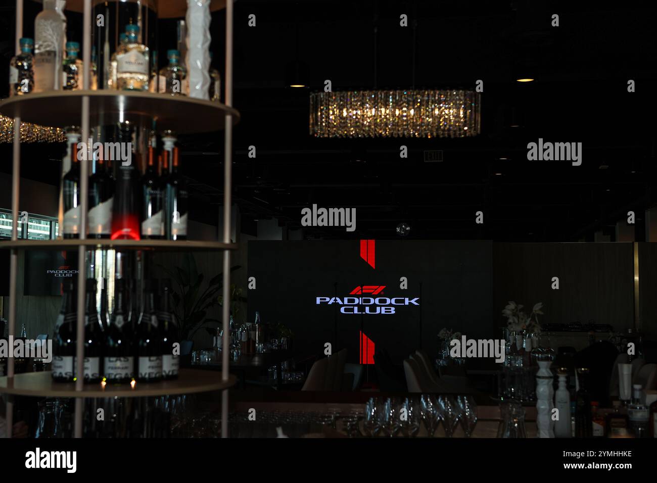 Las Vegas, Nevada, Stati Uniti. 21 novembre 2024. Foto generale scattata durante il Paddock Club Tour al Gran Premio d'argento di Las Vegas 2024 di Formula 1 Heineken sul Las Vegas Street Circuit a Las Vegas, Nevada. Christopher Trim/CSM/Alamy Live News Foto Stock