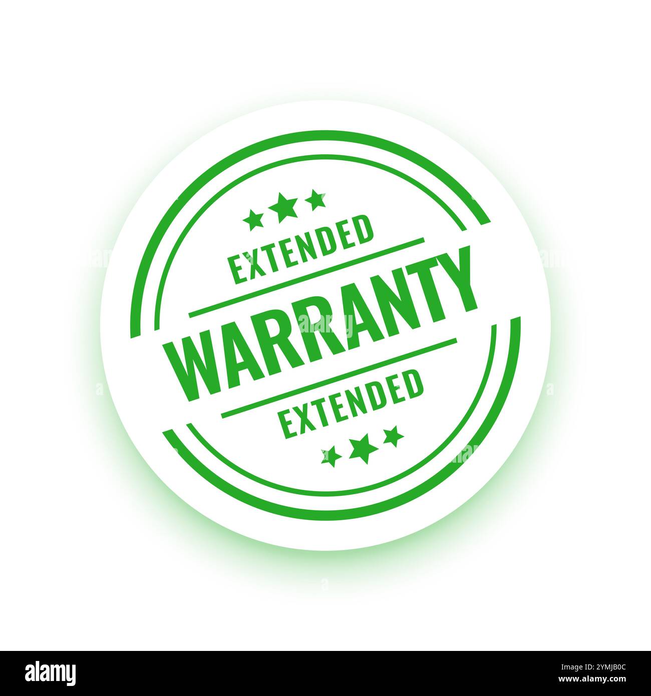 la garanzia estesa certificata offre un vettore di progettazione del timbro Illustrazione Vettoriale