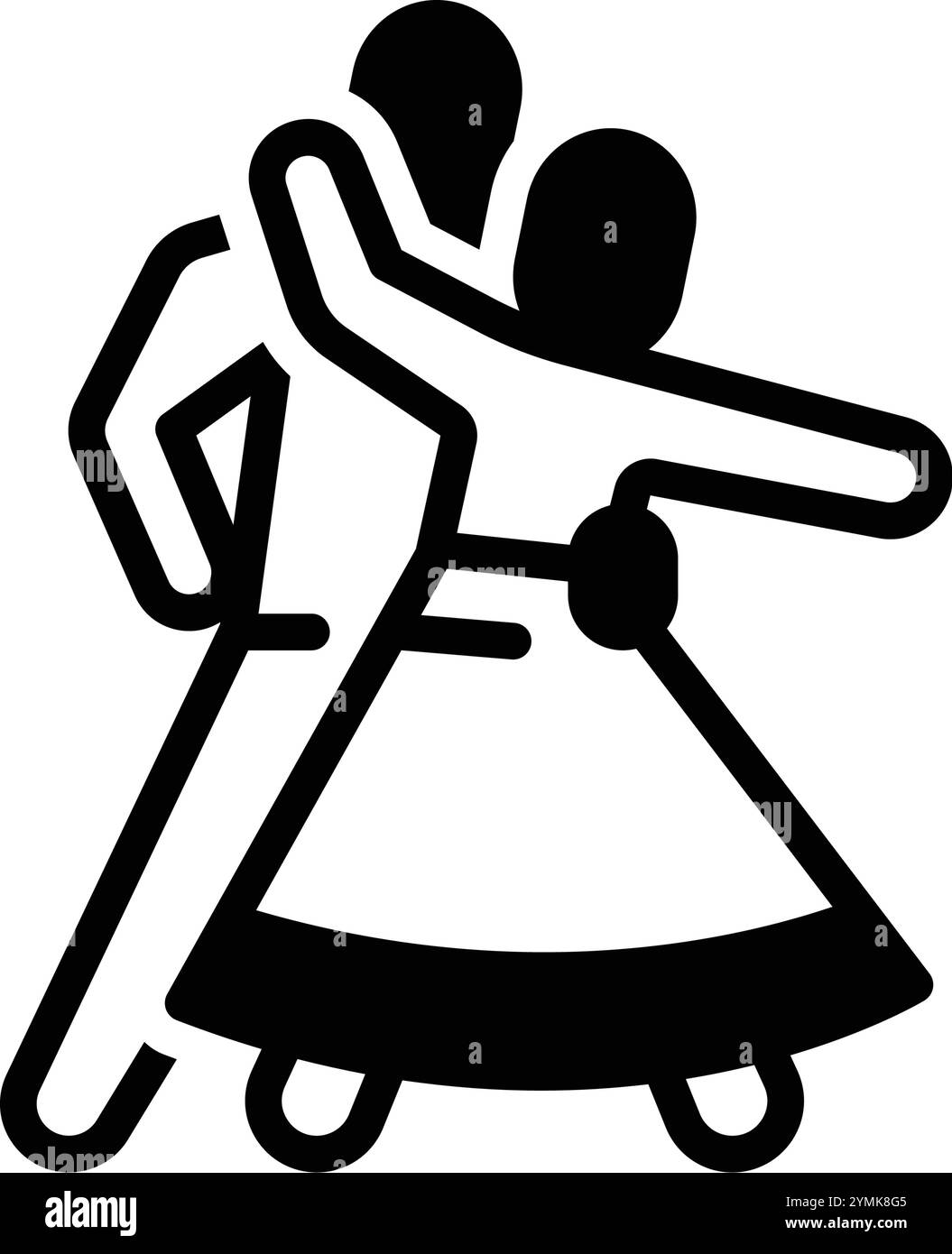 Icona per ballare, ballare Illustrazione Vettoriale