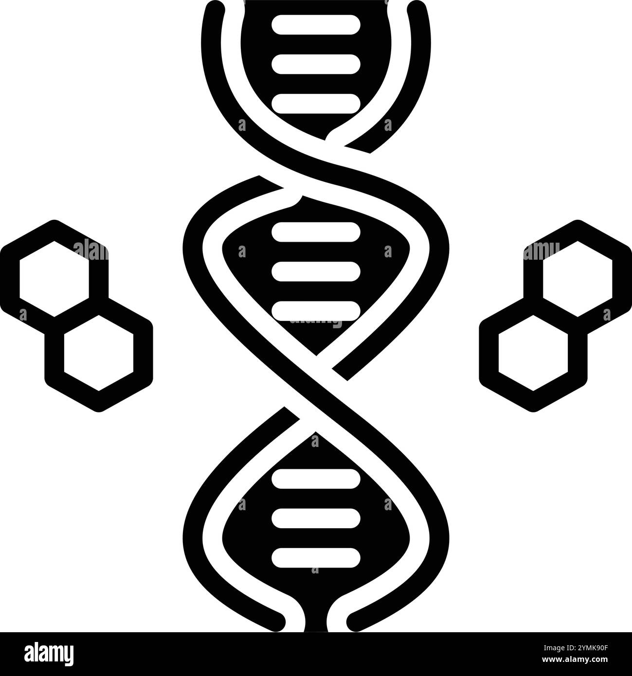 Icona del dna, cellula umana Illustrazione Vettoriale