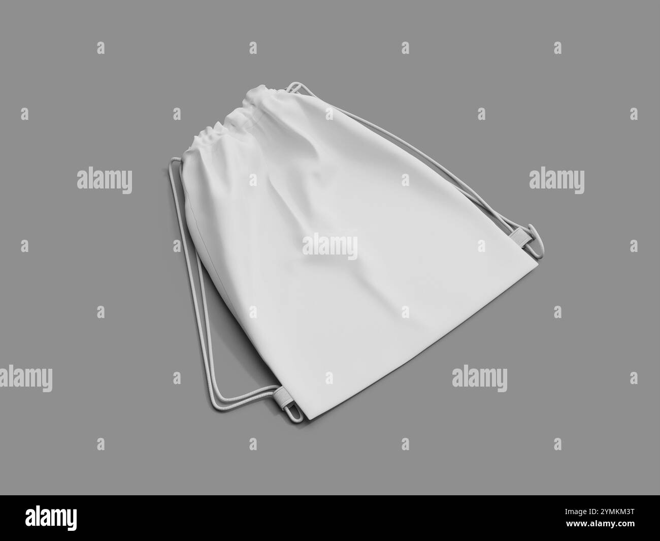 Borsa Isometric Sport con coulisse Mockup 3D Render Foto Stock