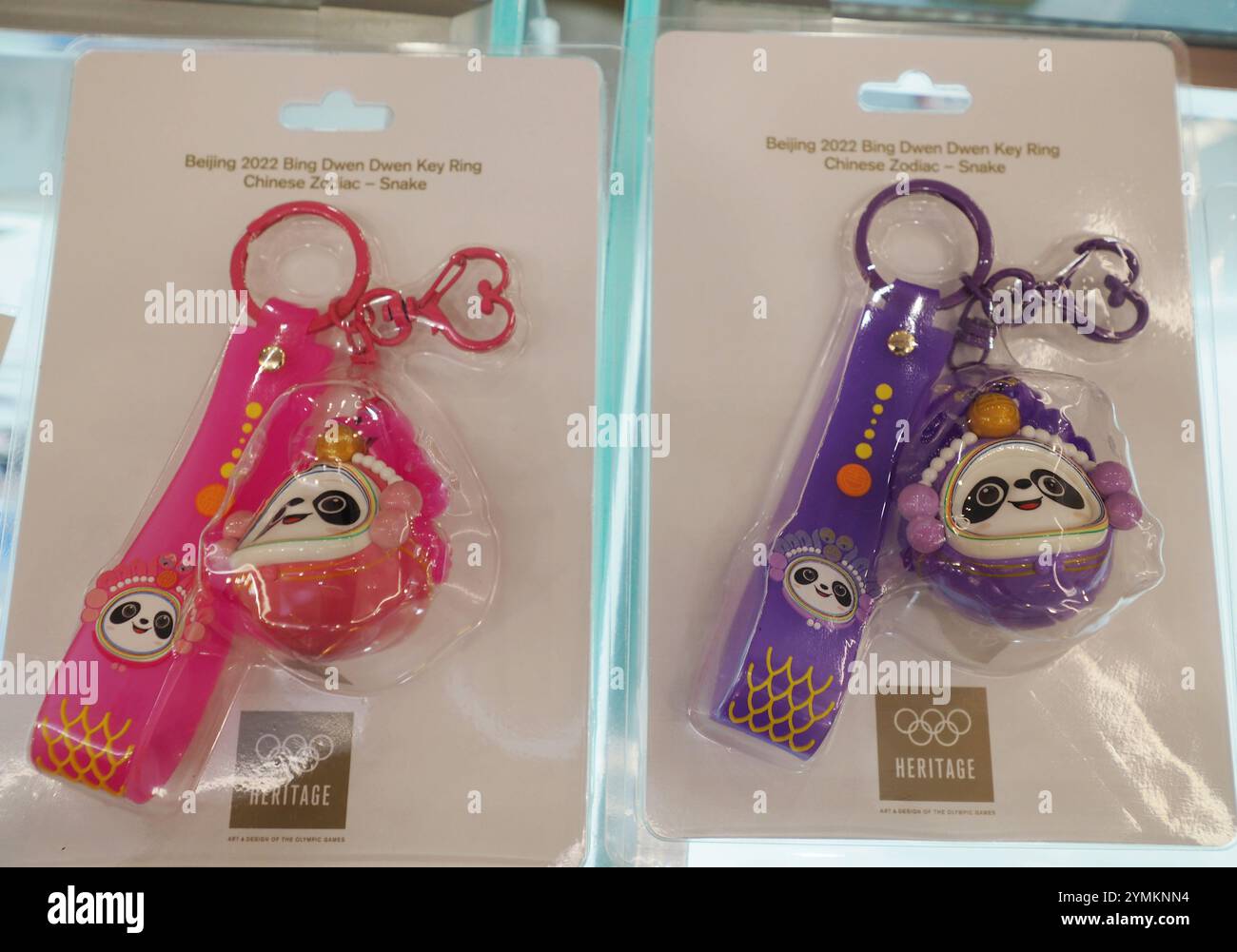 L'edizione speciale "SHE Dwen Dwen" di "Bing Dwen Dwen" in mostra al WANGFUJING GONGMEI EMPORIUM di Pechino, Cina, 22 novembre 2024. Foto Stock