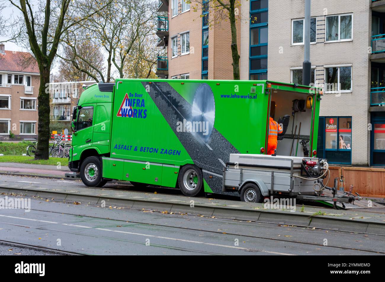 De Boer Infraworks Company Truck ad Amsterdam, Paesi Bassi 19-11-2024 Foto Stock