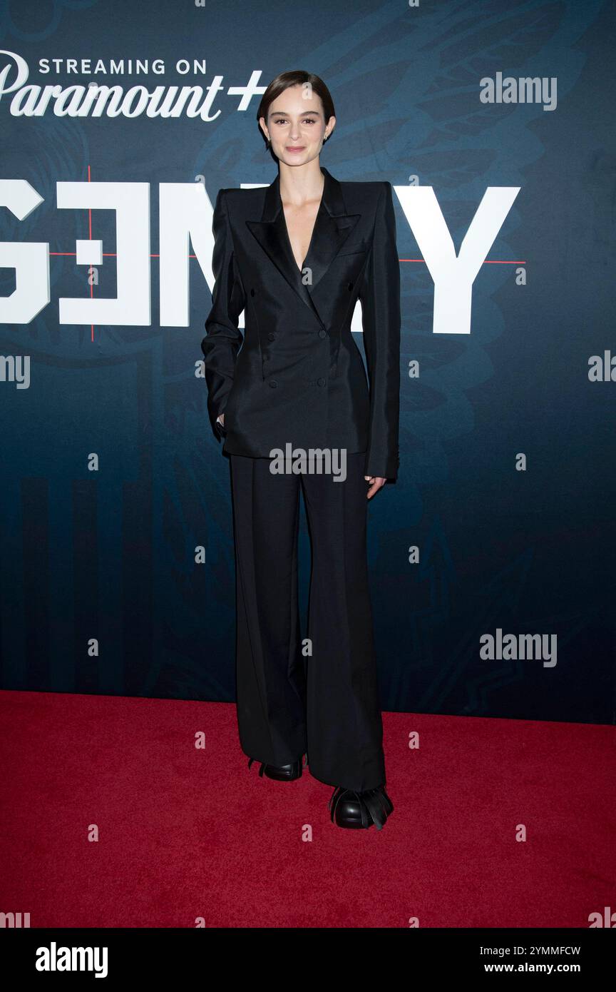 Saura Lightfoot-Leon bei der Premiere der Paramount+ serie "The Agency" e Museo di Arte moderna New York, 21.11.2024 Foto Stock